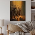 thumbnail image 2 of Designart "Atmospheric Rides on a Bicycle III" Bicycle Print on Natural Pine Wood, 2 of 5
