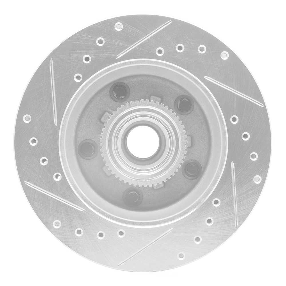 Dynamic Friction Company 631-48016R DFC Brake Rotor - Drilled And Slotted - Silver