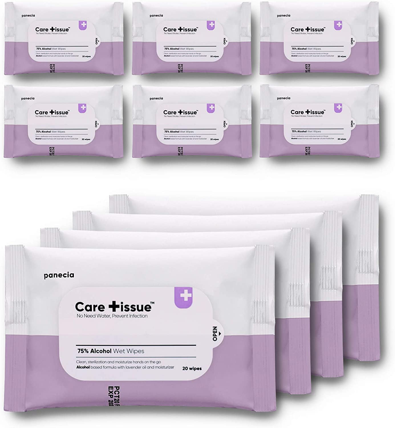 Care Tissue 75 Alcohol Hand Sanitizer Wipes 10 Packs of