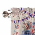 thumbnail image 5 of Kitchen Curtain Valances for Windows,Independence Day Blue Truck Flower Rod Pocket Small Valance USA Flag Star Stripe on Linen Short Window Treatment for Bedroom Bathroom Living Room,54"x18", 5 of 7