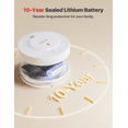 thumbnail image 3 of X Sense Interconnected Smoke Alarm, 10 Year Battery, ETL Listed, SD19 W, 3 PACK, 3 of 7