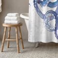 thumbnail image 2 of Creative Products Octo Watercolor Navy 71x74 Shower Curtain, 2 of 6
