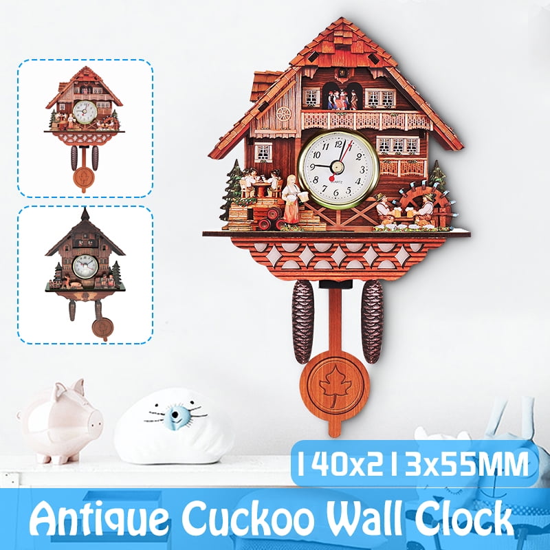 Handcrafted Wooden Cuckoo Wall Clock Unique Design Vintage Collection