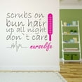 thumbnail image 3 of Holiday Gift Girls Scrubs On Bun hair up all Night Cute Girly Wall Decal Decoration Appreciative Nursing Vinyl Wall Sticker Decal Lasts Years and Easily Removable - Size: 45 in x 41 in, 3 of 3