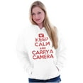thumbnail image 4 of Keep Calm Carry A Camera Photographer Hoodie Sweatshirt Women Men Brisco Brands X, 4 of 6