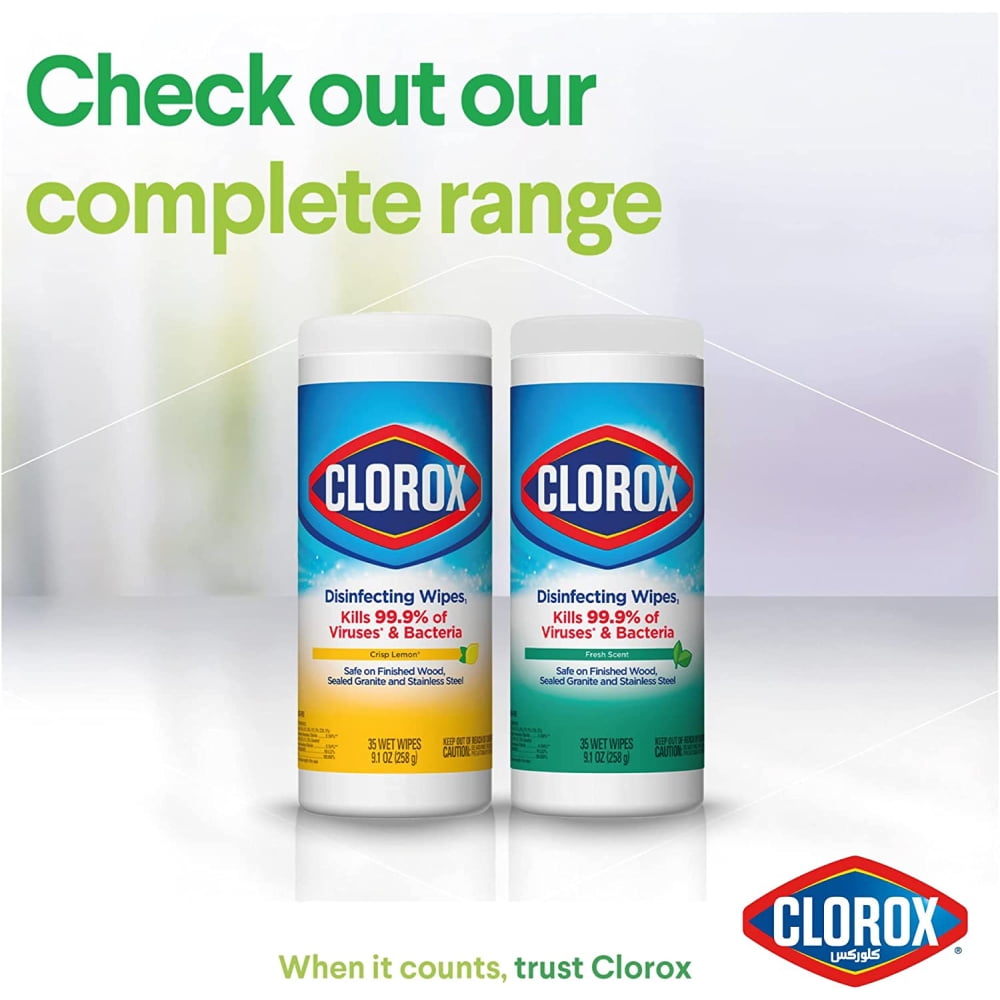 Clorox Disinfecting Wipes Fresh Scent 35 Wipes, 3 Pack