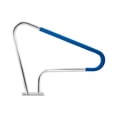 thumbnail image 2 of TROPOW Pool Handrail, 39"x 32" Swimming Inground Pool Rail, 304 Stainless Steel Rated 375LBS Load Capacity, with Nylon Blue Grip Cover for Home Inground Pool Water Park, Quick Mount Accessories, 2 of 7