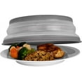 thumbnail image 4 of Vented, Easy Grip, Collapsible Microwave Cover, 10.5 Inch, Charcoal, 4 of 7