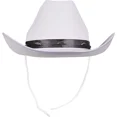 thumbnail image 4 of Sombrero vaquero JAMW de fieltro blanco para hombre y mujer, 4 of 4