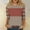 Gray, variant on Womens Tees Fall Fashion Striped Tees Round Neck 3/4 Sleeve Tops Casual Color Block Basic Shirts Flowy Outfits Pink XL
