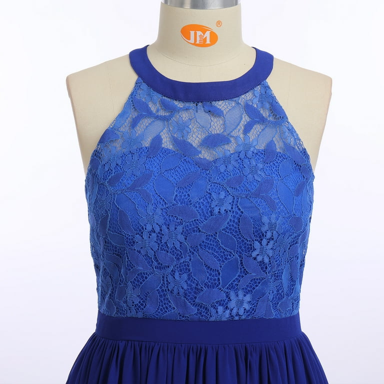 royal blue tea length bridesmaid dresses New Knee Length Chiffon Cocktail Dress Strapless Royal Blue Cheap Bridesmaid  Dress(BM8487S) – DaisyFormals-Bridesmaid and Formal Dresses in 59+ Colors main image 1