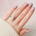 thumbnail image 3 of Silvago Jewel 14k White Gold Over Ring For Women's - 2 Ct Oval Cut Diamond Wedding Rings - Bridal Set Diamond Ring for Sister - Latest Engagement Diamond Ring for Her - Causal Daily Wear Ring for Her, 3 of 6