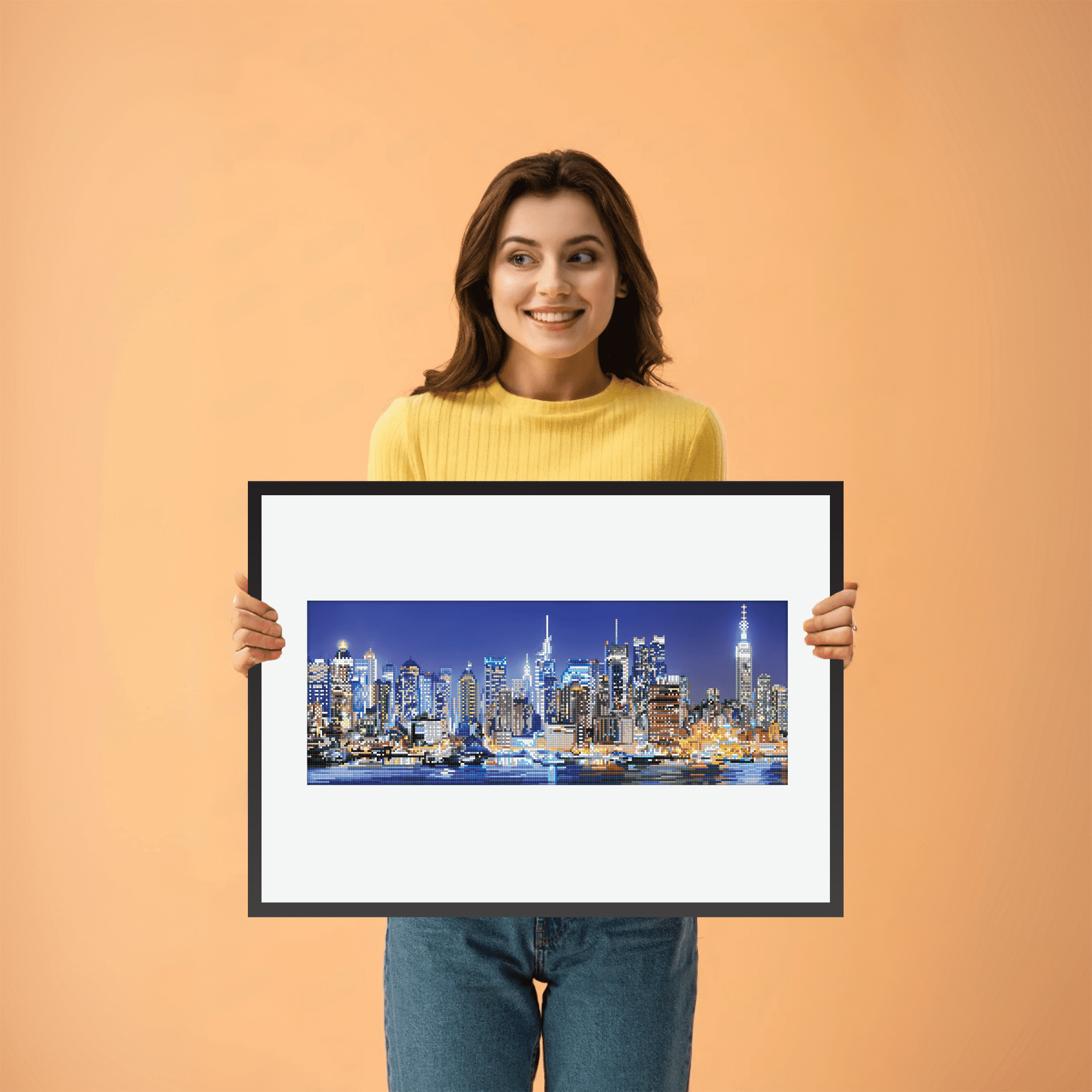 DIAMOND DOTZ® City Lights Landscape Diamond Painting Kit - 11.4" x 29.5"