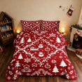thumbnail image 2 of Erosebridal Scroll Queen Comforter Set Red Comforter Sets Queen, Purple Pink 3pcs 1 Comforter and 2 Pillowcases, Xmas Reversible, 2 of 6