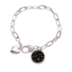 thumbnail image 1 of Pulsera de cadena de corazón Blanco y Negro Music Bar, 1 of 3