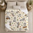 thumbnail image 4 of Playful Raccoons Autumn Forest Acorns Leaves Whimsical Style, Cozy Friendship Quote Scene, Warm Flannel Blanket for Living Room and Reading Nook, Art Lovers Thanksgiving Gift, Playful Home Decor, 4 of 7