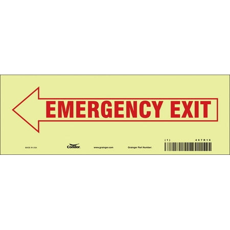

Condor Safety Sign 3 1-2 in x 10 in Glow Vinyl 467R16 467R16 ZO-G5555897