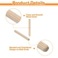 thumbnail image 3 of Uxcell 100 Pack 3/16" x 1-3/4" Wooden Dowel Pins, Furniture Woodwork Grooved Fluted Pin, 3 of 6