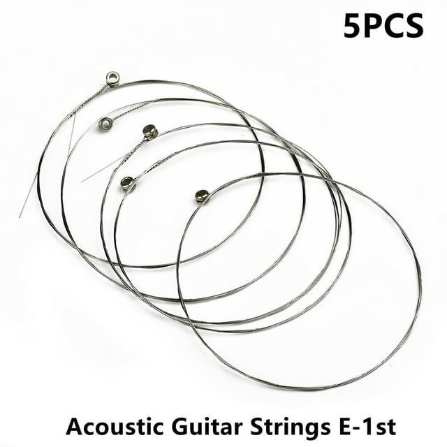 Mosiee Guitare Simple Accessoires Pièces de Rechange 1ère E 5 Pcs Jauges d'Instruments de Musique Acoustique.012