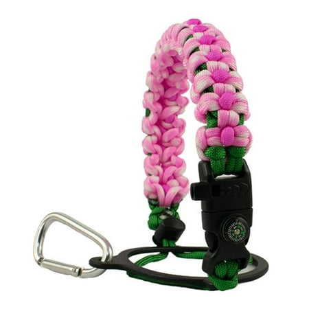 

Outdoor Paracord Handle for Wide Mouth Water Bottle Portable Paracord Handle Strap for Insulation Cup with Compass