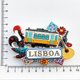 thumbnail image 2 of Imán decorativo para nevera, diseño de recuerdo, diseño de gallo con forma de tranvía, Lisboa, 2 of 2