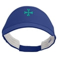 thumbnail image 5 of Columbus Day Cross Embroidered Brushed Cotton Sun visor - Royal OSFM, 5 of 5