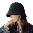 thumbnail image 5 of Dengjunhu Low Profile Bucket Hat for Women Men Woolen Yarn Winter Thermal Knit Fisherman Cap for Daily Life, 5 of 7