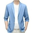 thumbnail image 2 of Awdenio Mens Winter Jacket Open Front Blazer Cardigan Sweater Lightweight Knit Two Button Sweater Slim Fit Casual Sports Coats Jacket, 2 of 4
