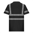 thumbnail image 2 of Otvok Men's Pocket Reflective Strip Shirts Short Sleeve Breathable Casual Loose Blouses, 2 of 5