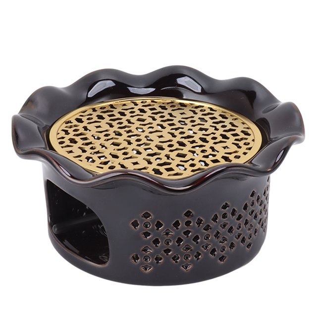 Calentador de té de cerámica, calentador de tetera, calentador de té de aleación de cerámica con portavelas, calentador de té con portavelas, diseño de última generación