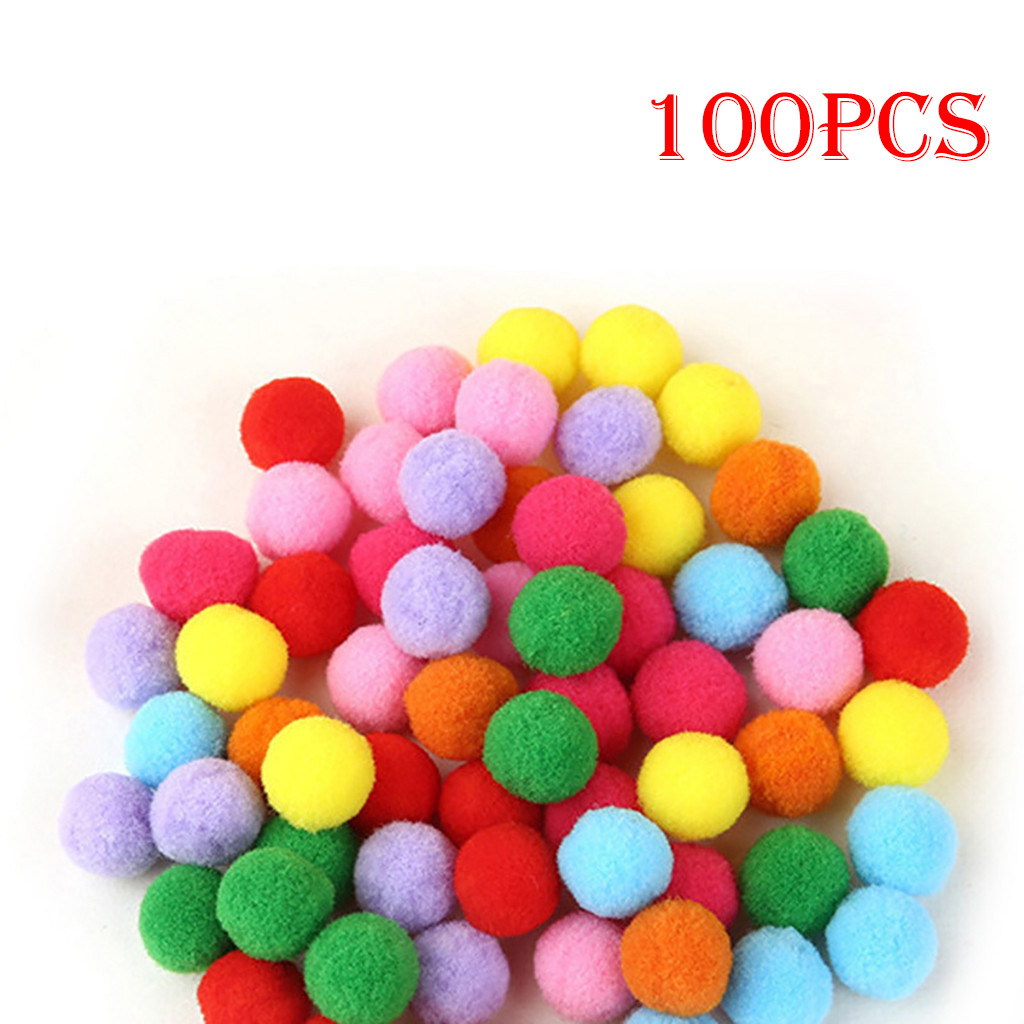 Roseonmyhand Colored Plush Ball Dog Cat Bird Pet Toy Plush Ball Toy Ball 50 / 100Pcs Walmart