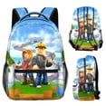 thumbnail image 2 of ROBLOX-mochila de ordenador completamente impresa, Bolsa Escolar con cremallera de doble capa, mochila periférica de Anime para estudiantes, regalo de cumpleaños para niños, 2 of 4