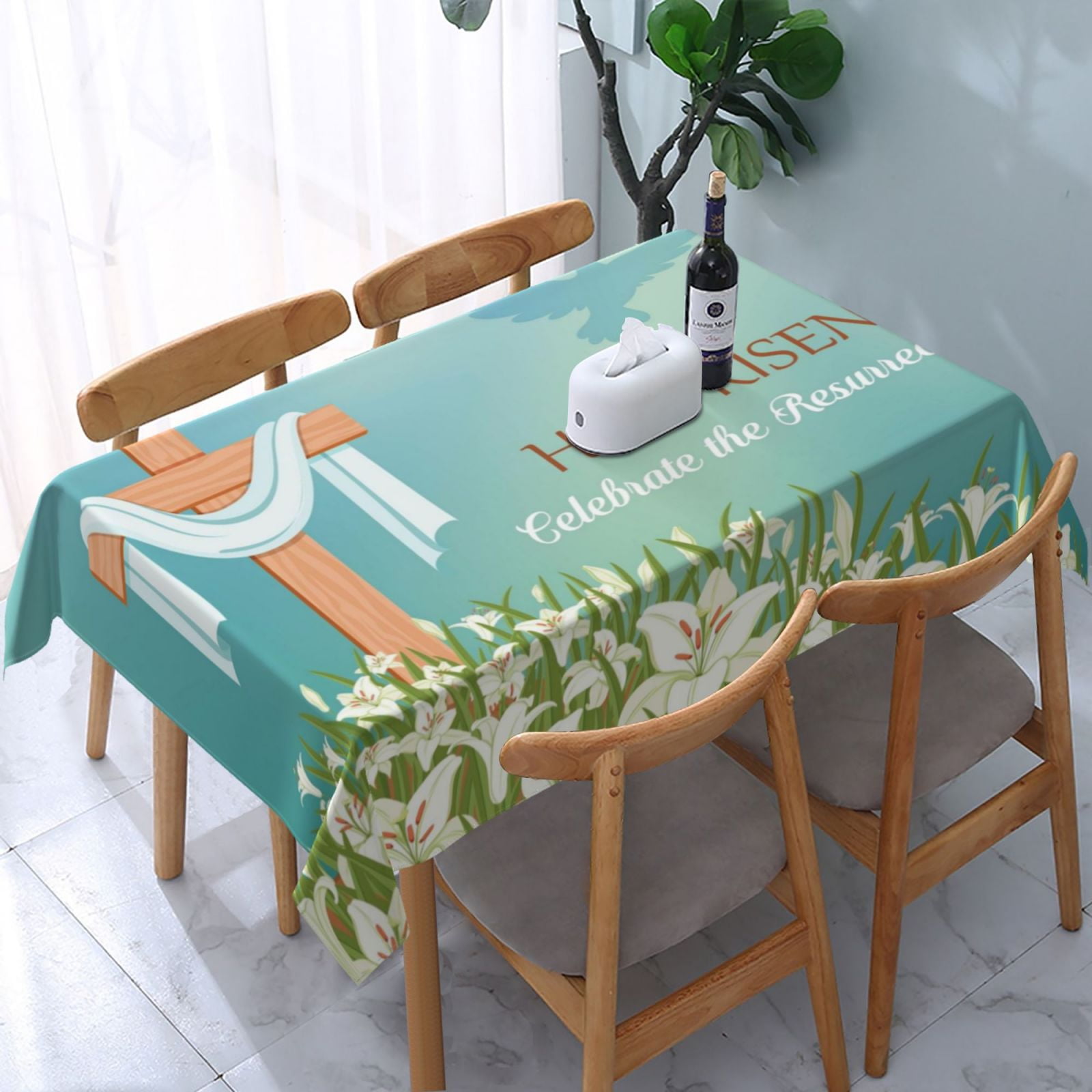 Medieval Stone Print Tablecloth - 10 Plastic Covers, 4.3x7.2 Ft For Castle Themed Parties - View #13