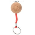 thumbnail image 4 of 2Pcs Floating Cork, Ball Key  Float Sailing Keyring Wooden Boat Canoe Water Sports Accessoriesred Rope, 4 of 8