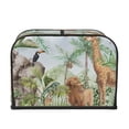 thumbnail image 2 of Yiaed Watercolor African Animals Wildlife Print 4 Slice Toaster Dust Cover Bread Machine Oven Dustproof Cover Kitchen Bakeware Protector Dustproof Fingerprint Protection, 2 of 7