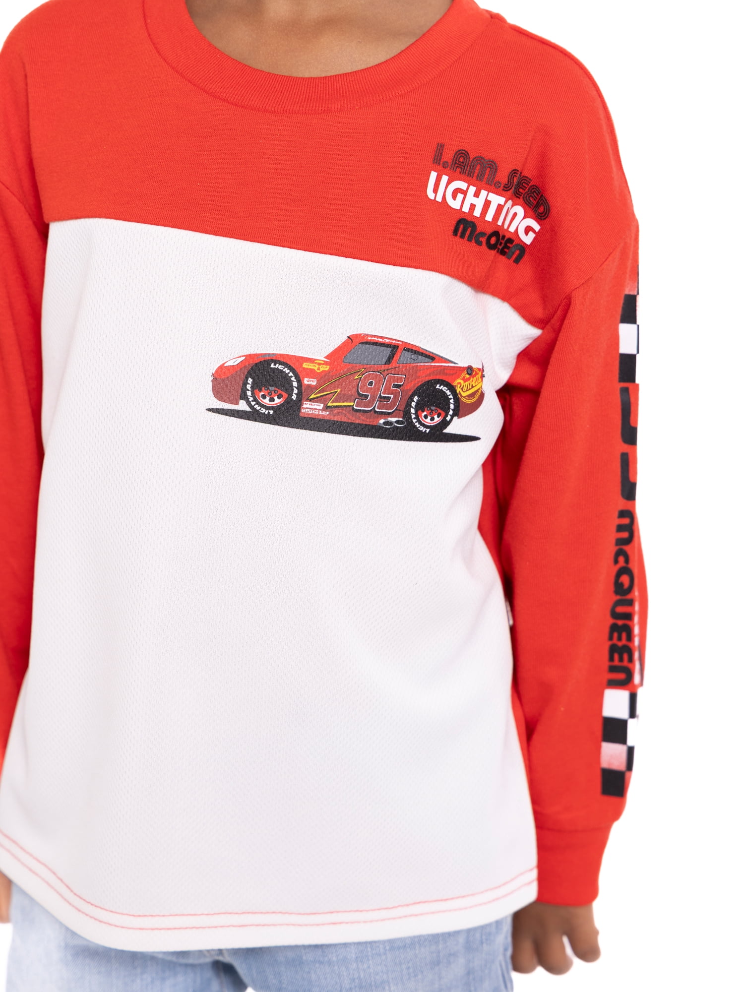 Disney Pixar Cars Toddler Boys Graphic Crewneck Pullover with Long Sleeves, Sizes 12M-5T