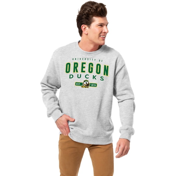Men's-League Collegiate Wear Heather Gray Oregon Ducks Essentials 2.0 Pullover Sweatshirt