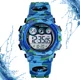 thumbnail image 2 of Reloj Niños Deportivo Luminoso Impermeable Camuflaje Militar Color de la correa Azul Celeste, 2 of 7