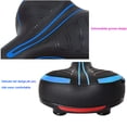 thumbnail image 1 of Cojín ancho y suave para asiento de bicicleta, diseño a prueba de golpes, sillín de bicicleta Big Bum para bicicleta de montaña MTB, bicicleta plegable, bicicleta de carretera, bicicleta de spinning, 1 of 5