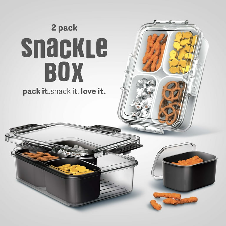 Cook With Color 2-Pack 4-Compartment Mini Snackle Box, Charcuterie
