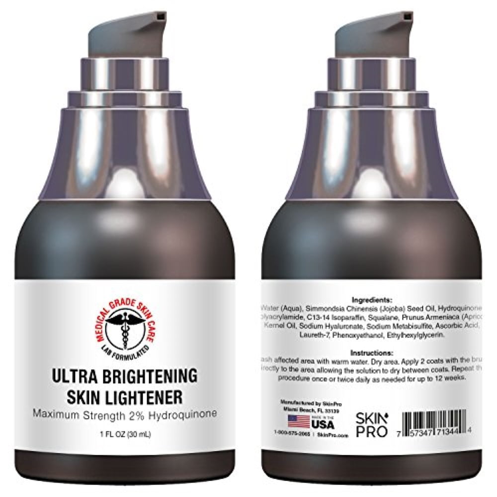 Hydroquinone Skin Lightener &amp;amp; Dark Spot Corrector - SkinPro Medical Grade Skin Care Fades Uneven Skin Tone and Spots Skin Lightening Cream for