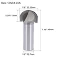 thumbnail image 2 of Unique Bargains 1/2'' x 7/8'' Router Bit Core Box 2 Flutes Tip Carbide Silver Tone 1pcs, 2 of 5