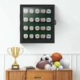 thumbnail image 2 of Championship Ring Display Case, Lockable Baseball Ring Holder with 20 Posts, Wooden Shadow Box Wall Mount for Multiple Rings, 2 of 6