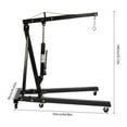 thumbnail image 2 of Folding Engine Hoist, Black, Carbon Steel, 4409 lbs Max Weight, Hydraulic Powered Lifting Hoist, 2 of 24
