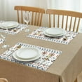 thumbnail image 3 of Ethnic Rustic Style Flax Placemats Set of 4, 12x18 Inch Bohemian Vintage Artistic Table Mats, Washable Tribal Classic Decor for Earthy Kitchen or Dining Room, 3 of 6