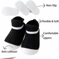 thumbnail image 6 of Byseng Baby Walking Shoes, Non-Skid Indoor Infant Breathable Elastic Sock Shoes for Boy Girl, with Socks, Black, 14.5, 6 of 8