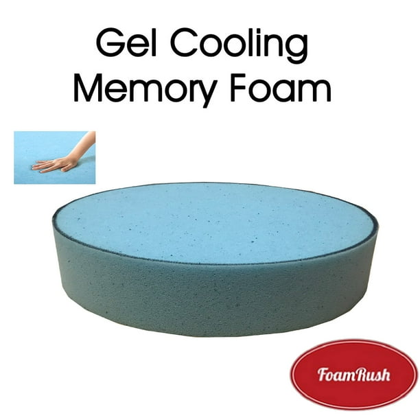 FoamRush 4" Thick x 30" Diameter Gel Memory Upholstery Foam (Bar Stools Seat Cushion Pouf Insert