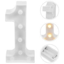 HONMEET 1Pcs LED Light Number 1 White Plastic For Wedding Birthday Party Room Bar Decoration Home Users