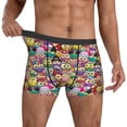thumbnail image 3 of Men's Boxer Briefs, Cute Cartoon Owls Soft Comfy Mens Underwear Boxer Briefs Breathable With Widen Waist, 3 of 7
