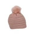 thumbnail image 2 of Gravity Threads Knit Pom Pom Beanie Hat - India Pink, 2 of 3